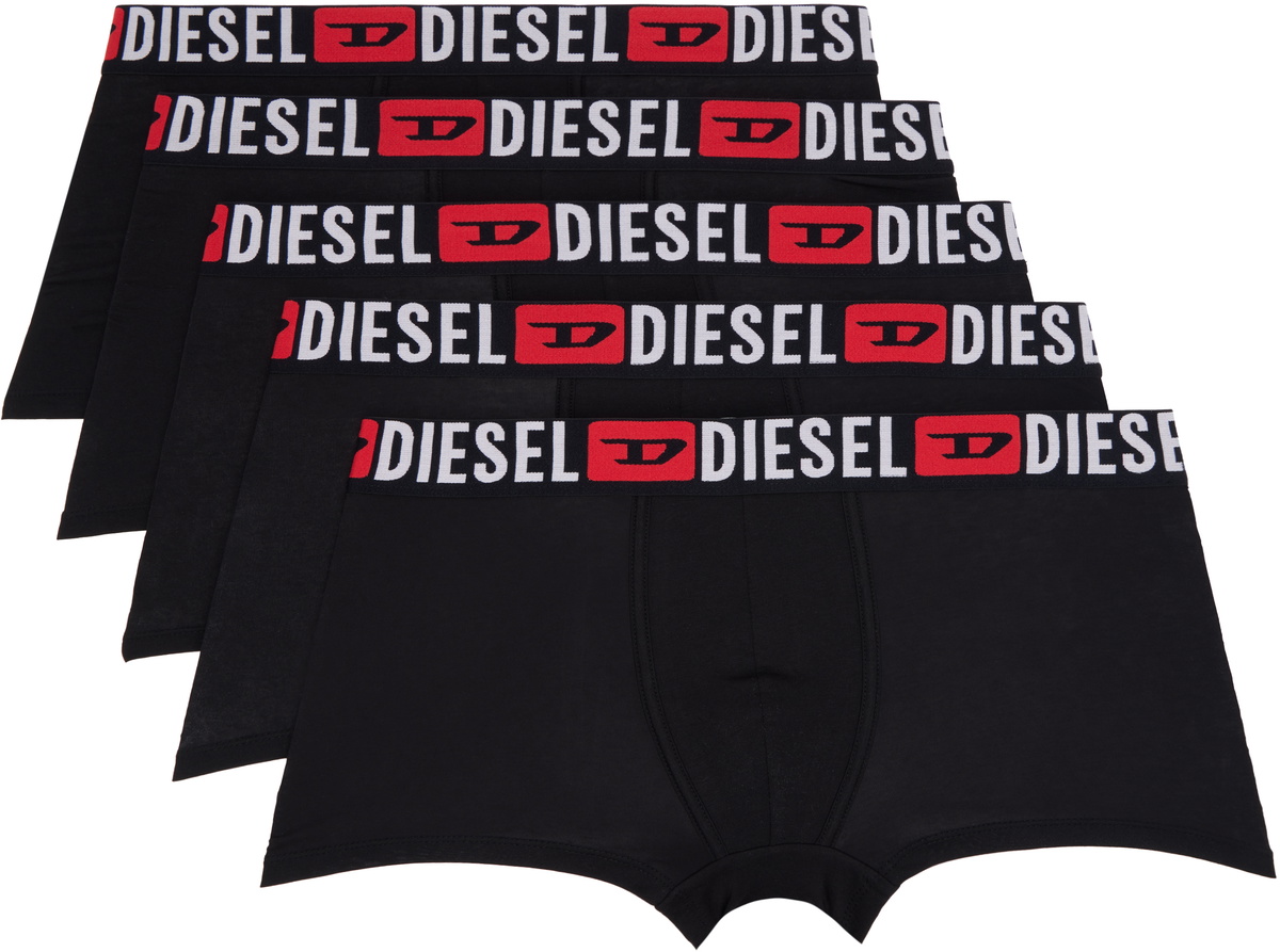 Diesel Five-Pack Black Umbx-Damienfivepack Boxer Briefs