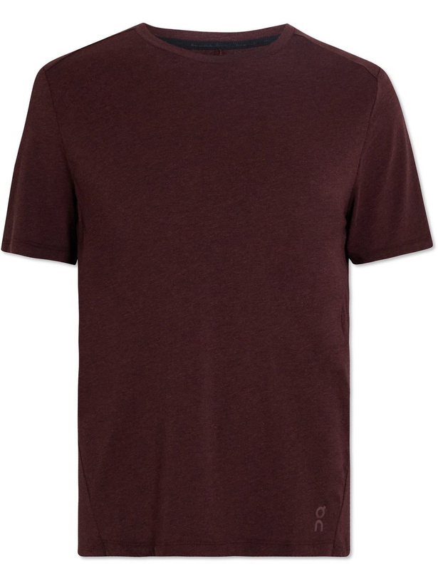 Photo: ON - Active-T Stretch-Cotton Jersey T-Shirt - Red