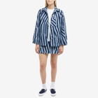 Kenzo Dazzle Stripe Workwear Jacket in Rinse Blue Denim
