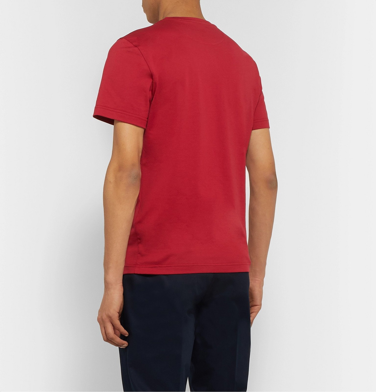 Fendi - Slim-Fit Logo-Appliquéd Cotton-Jersey T-Shirt - Red Fendi