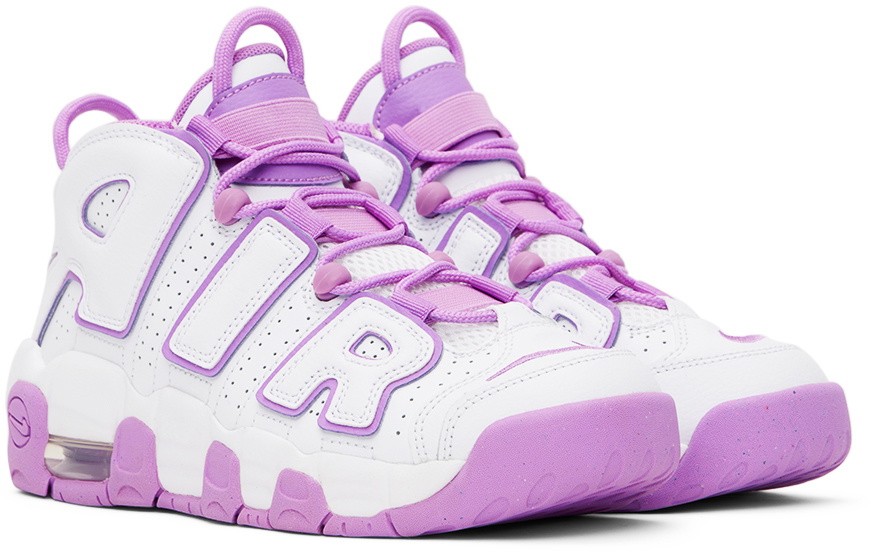 美品ナイキAir More Size 6Y Nike Kids White & Purple Air More Uptempo Big Kids Sneakers Nike