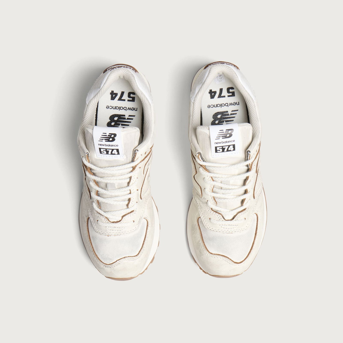 New Balance Women's 574 Sneaker in Sea Salt/Breakfast Tea