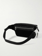 SAINT LAURENT - Leather-Trimmed Monogrammed Velvet Belt Bag