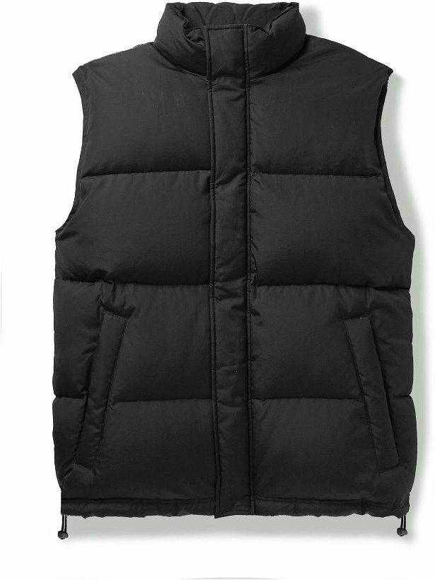 Photo: Auralee - Suvin Padded Quilted Cotton Down Gilet - Black