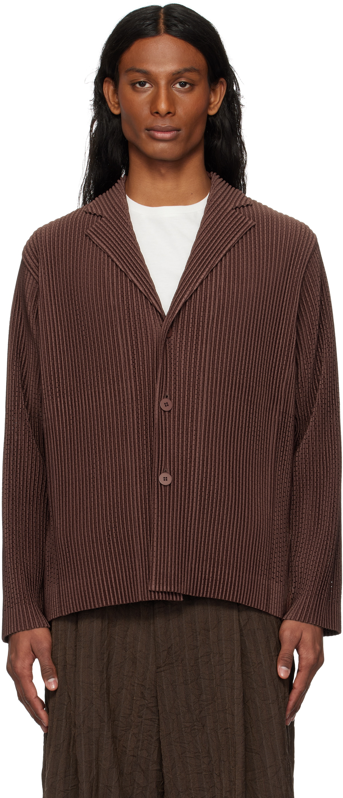 HOMME PLISSÉ ISSEY MIYAKE Black Cascade Jacket Homme Plisse HOMME PLISSÉ ISSEY MIYAKE Black Cascade Jacket Homme Plisse