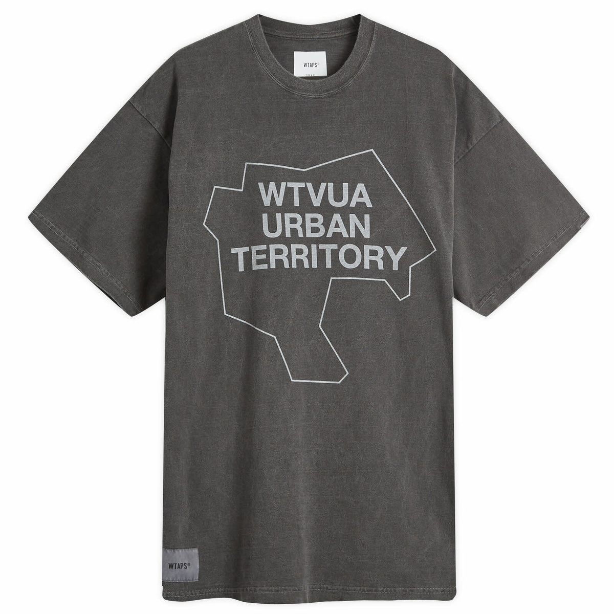 WTAPS Men's 04 Garment Dyed WTVUA T-Shirt in Black WTAPS