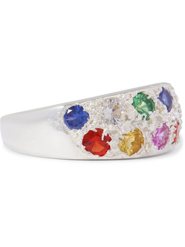 Photo: Bleue Burnham - Riviera Recycled Sterling Silver Sapphire Ring - Silver