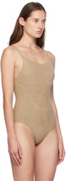 Isa Boulder Beige Vey Scoop Bodysuit