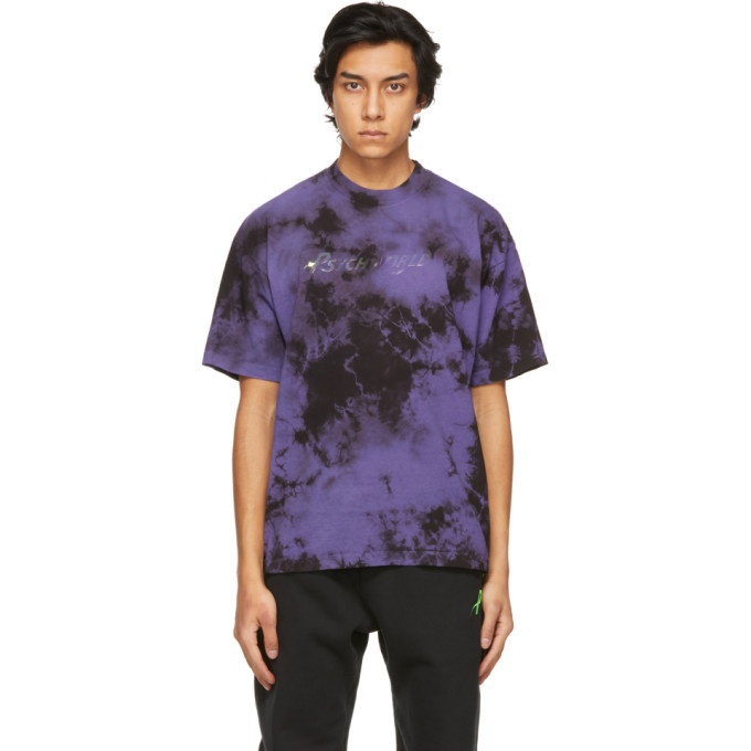 Photo: Psychworld Purple and Black Iridescent Logo T-Shirt