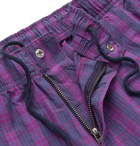 Adsum - Bank Checked Cotton Shorts - Purple