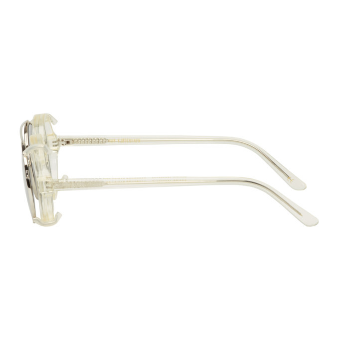 Han Kjobenhavn Transparent and Silver Doc Clip-On Sunglasses