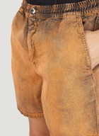 Acid Washed Shorts in Brown
