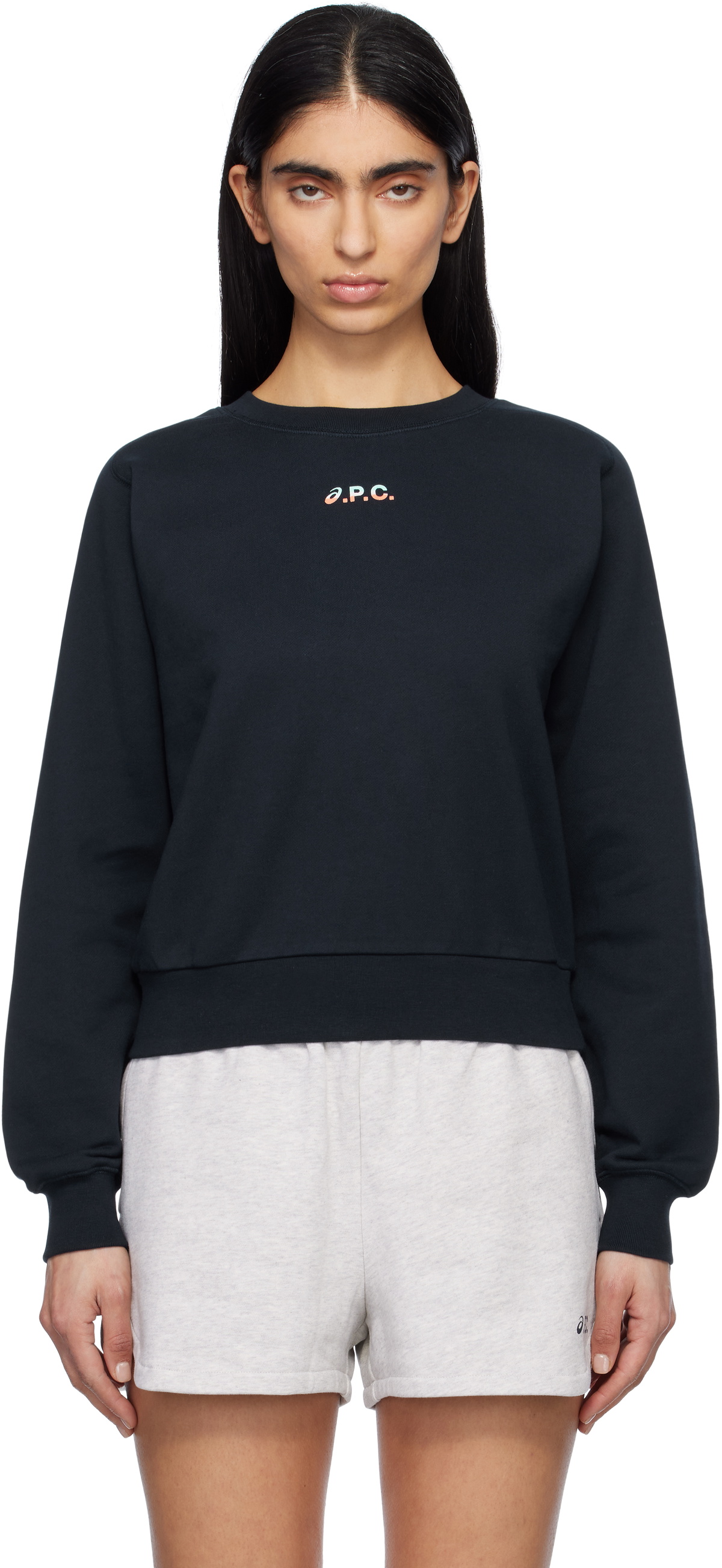 A.P.C. Navy ASICS Edition Stone Sweatshirt