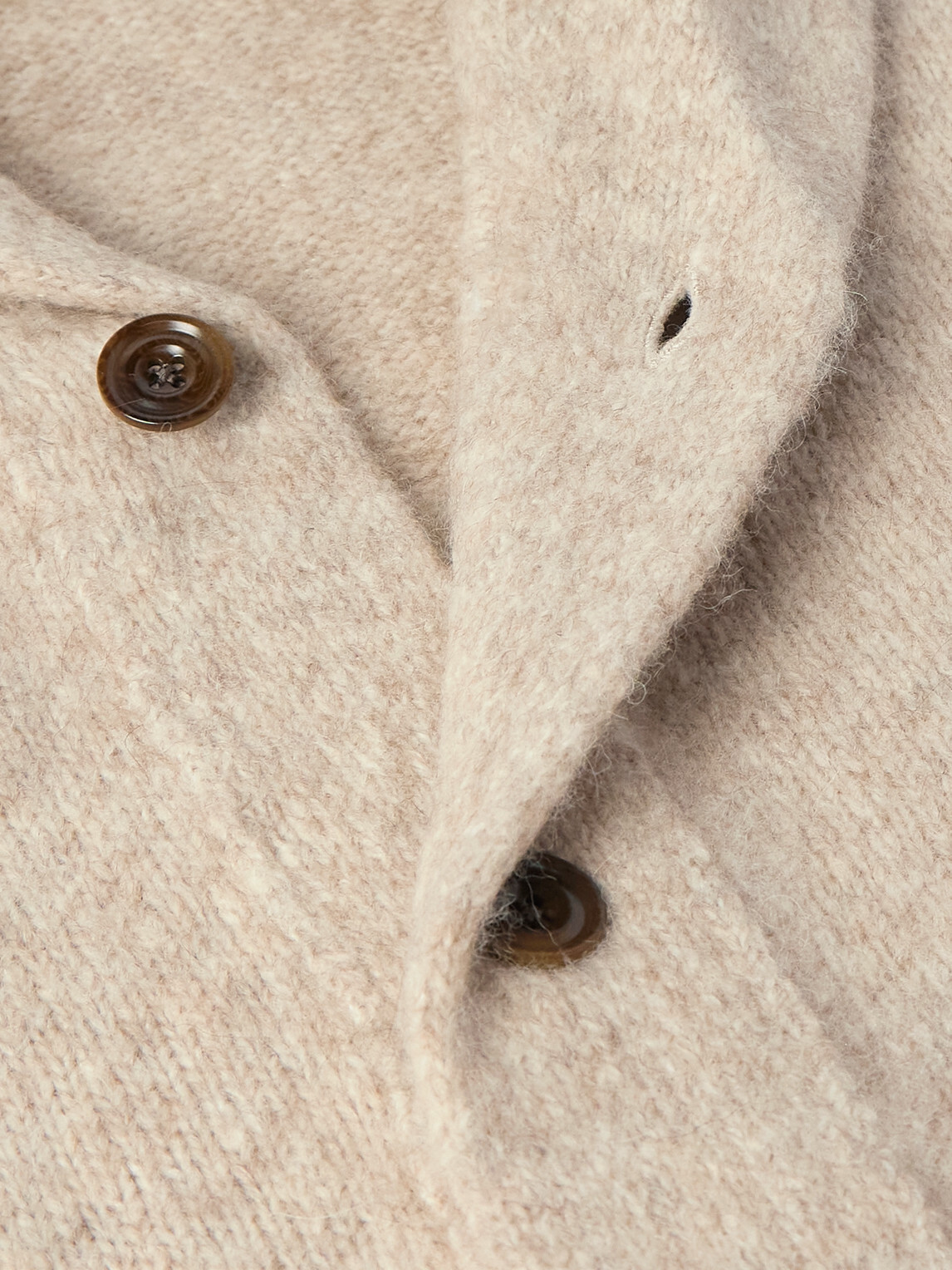 Hartford - Shawl-Collar Knitted Cardigan - Neutrals