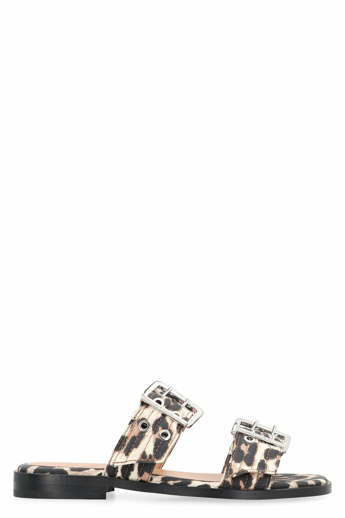 Ganni Feminine Buckle Ballerina Patent Croco Black Casual