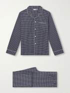 Derek Rose - Braemar 32 Checked Cotton-Twill Pyjama Set - Blue