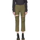 R13 Green Bowie Utility Trousers