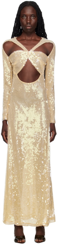 KIM SHUI Brown Ruffle Dress KIM SHUI
