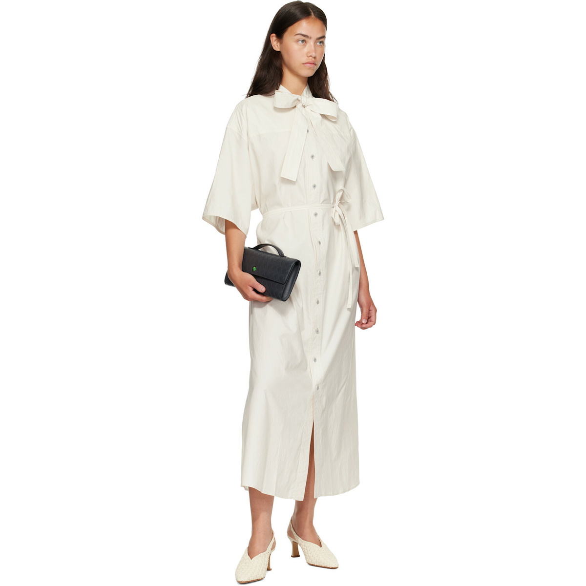 Bottega Veneta Off-White Sofia Heels