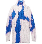 Balenciaga - Oversized Cable-Knit Cotton Rollneck Sweater - Men - White