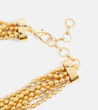 Alessandra Rich Embellished brass choker