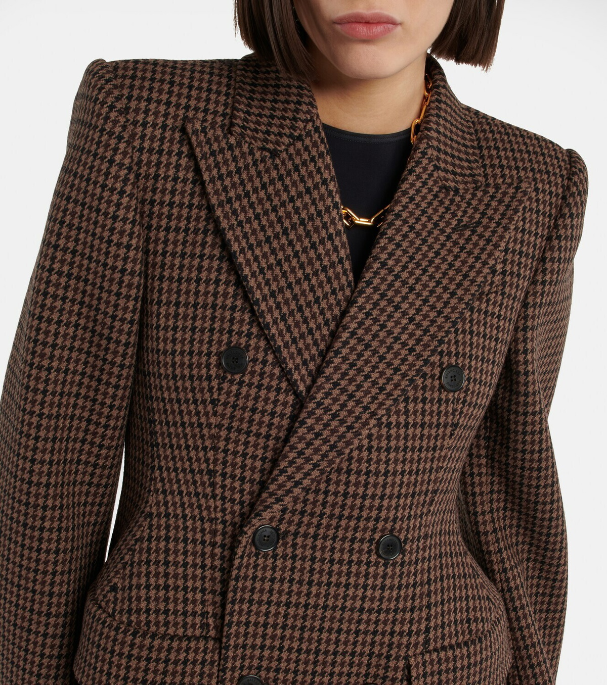 BALENCIAGA Houndstooth Coat 千鳥格子　2019FW Balenciaga - Houndstooth wool-blend coat Balenciaga
