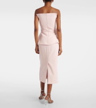 Safiyaa Belted crêpe midi dress