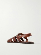 Grenson - Quincy Leather Fisherman Sandals - Brown