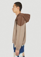 Two Tone Hooded Sweatshirt in Brown