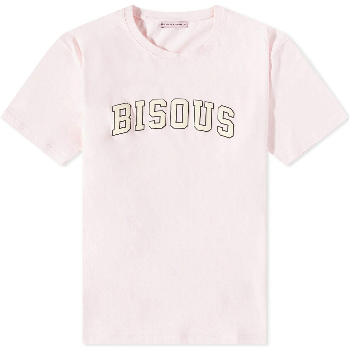 Photo: Bisous Skateboards College T-Shirt in Light Pink