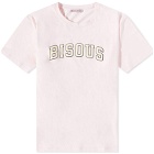 Bisous Skateboards College T-Shirt in Light Pink