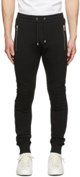 Balmain Black Embossed Logo Lounge Pants