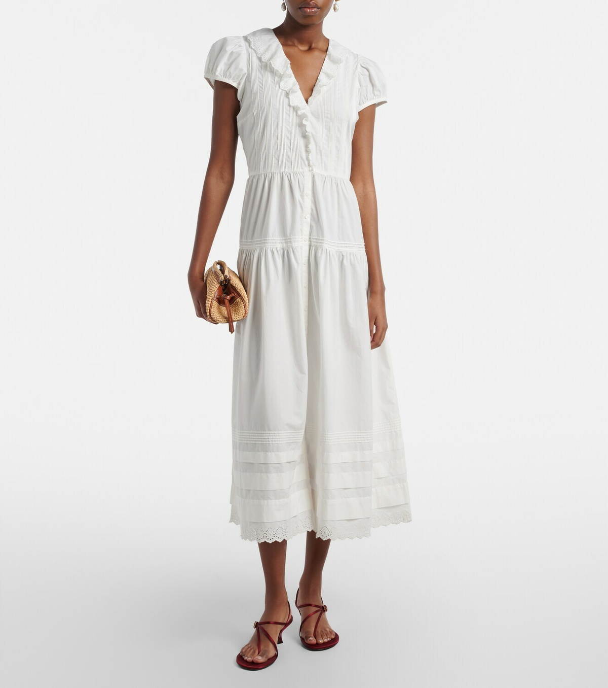 Dôen Eliette cotton midi dress