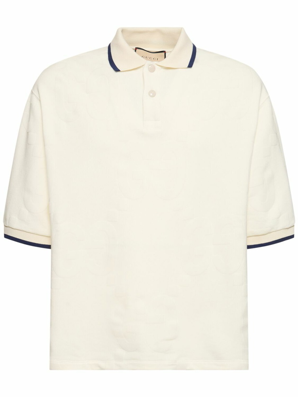 Photo: GUCCI Light Felted Cotton Jersey Polo Shirt