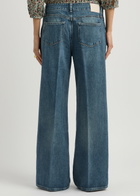Paige Zoey Belted Wide-leg Jeans Blue