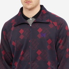 Needles Men's Poly Jacquard Patterned Track Jacket in Navy