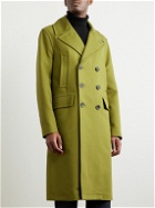 Mr P. - Great Double-Breasted Woven Coat - Green