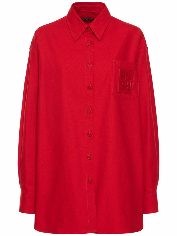 Photo: RAF SIMONS Oversize Cotton Denim Shirt