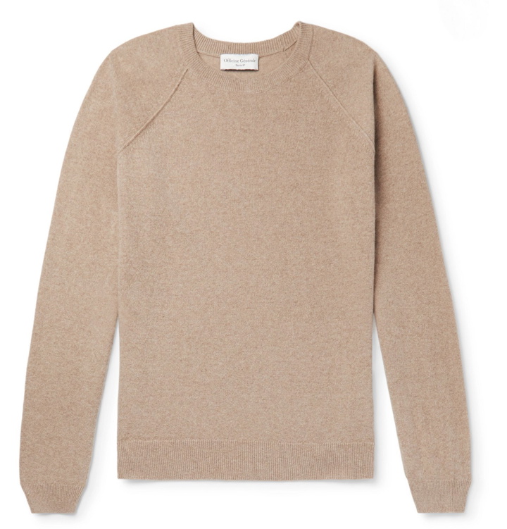 Photo: Officine Generale - Cashmere and Wool-Blend Sweater - Brown