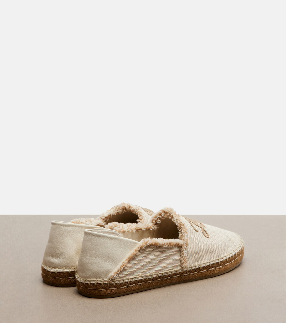 Jimmy Choo Avi embroidered canvas espadrilles