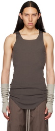 Rick Owens Gray Ribbed Tank Top