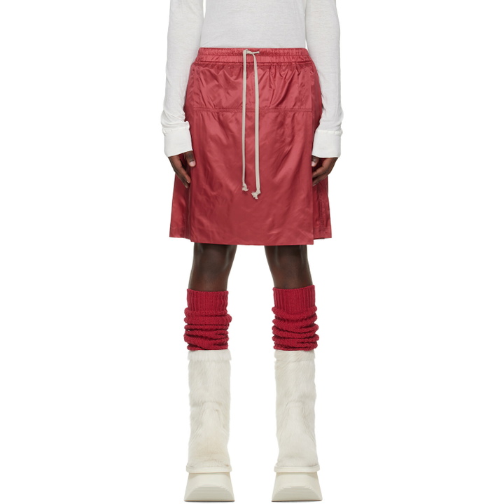 Photo: Rick Owens Moncler + Rick Owens Red Kilt Shorts