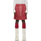 Rick Owens Moncler + Rick Owens Red Kilt Shorts
