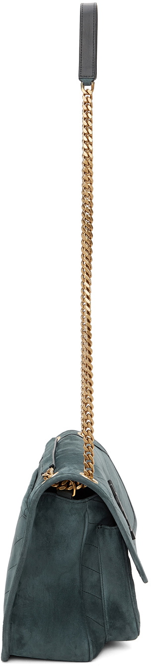 Saint Laurent Blue Suede Medium Niki Bag