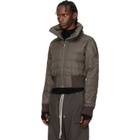 Rick Owens Moncler + Rick Owens Gray Cropped Down Jacket