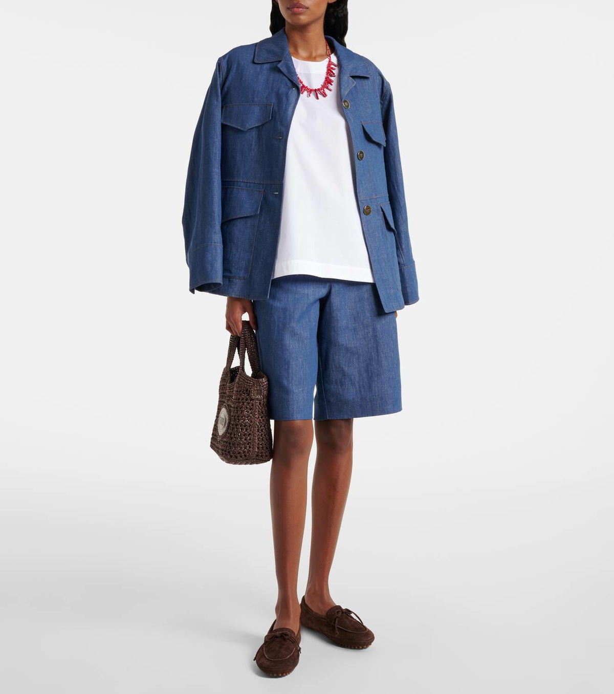 S Max Mara Eric cotton and linen twill shorts S Max Mara