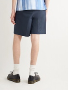 A.P.C. - Terry Pleated Cotton-Blend Gabardine Shorts - Blue - IT 48