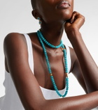 Ileana Makri Horizon 18kt and 9kt gold beaded necklace with turquoises