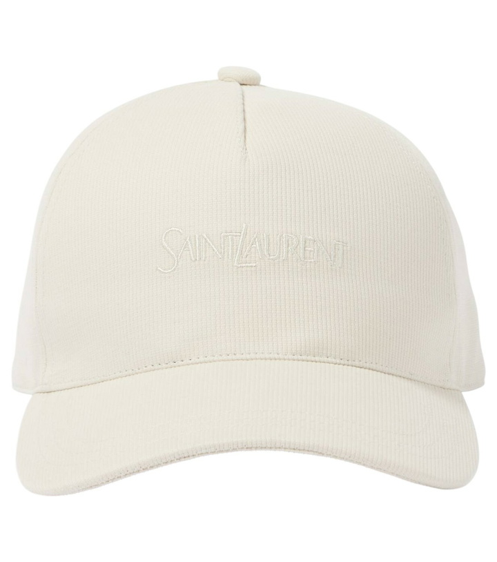 Photo: Saint Laurent Embroidered baseball cap