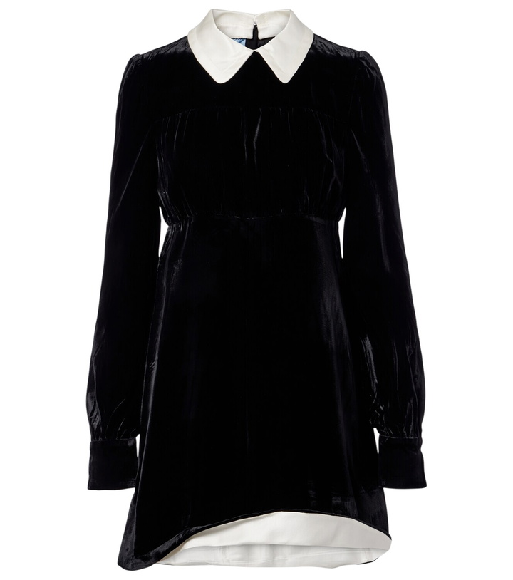 Photo: Prada Asymmetric velvet minidress